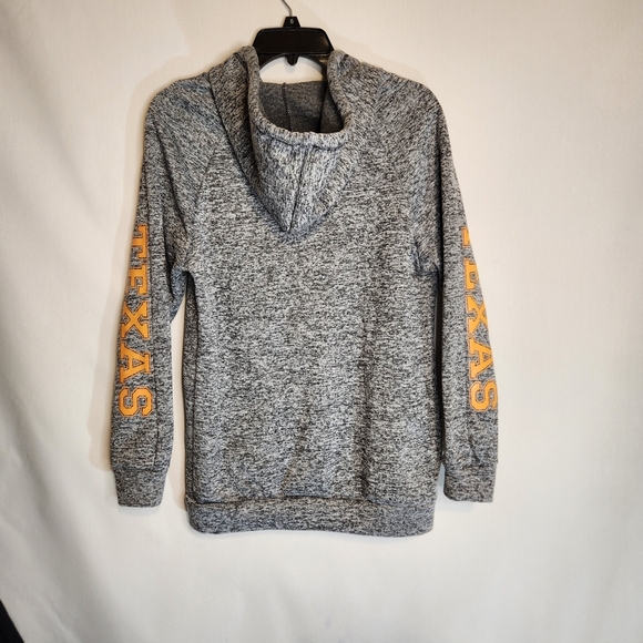 Gray Texas Zip Up Hoodie Jacket S/M with Orange Lettering. Colligate - Picture 3 of 8